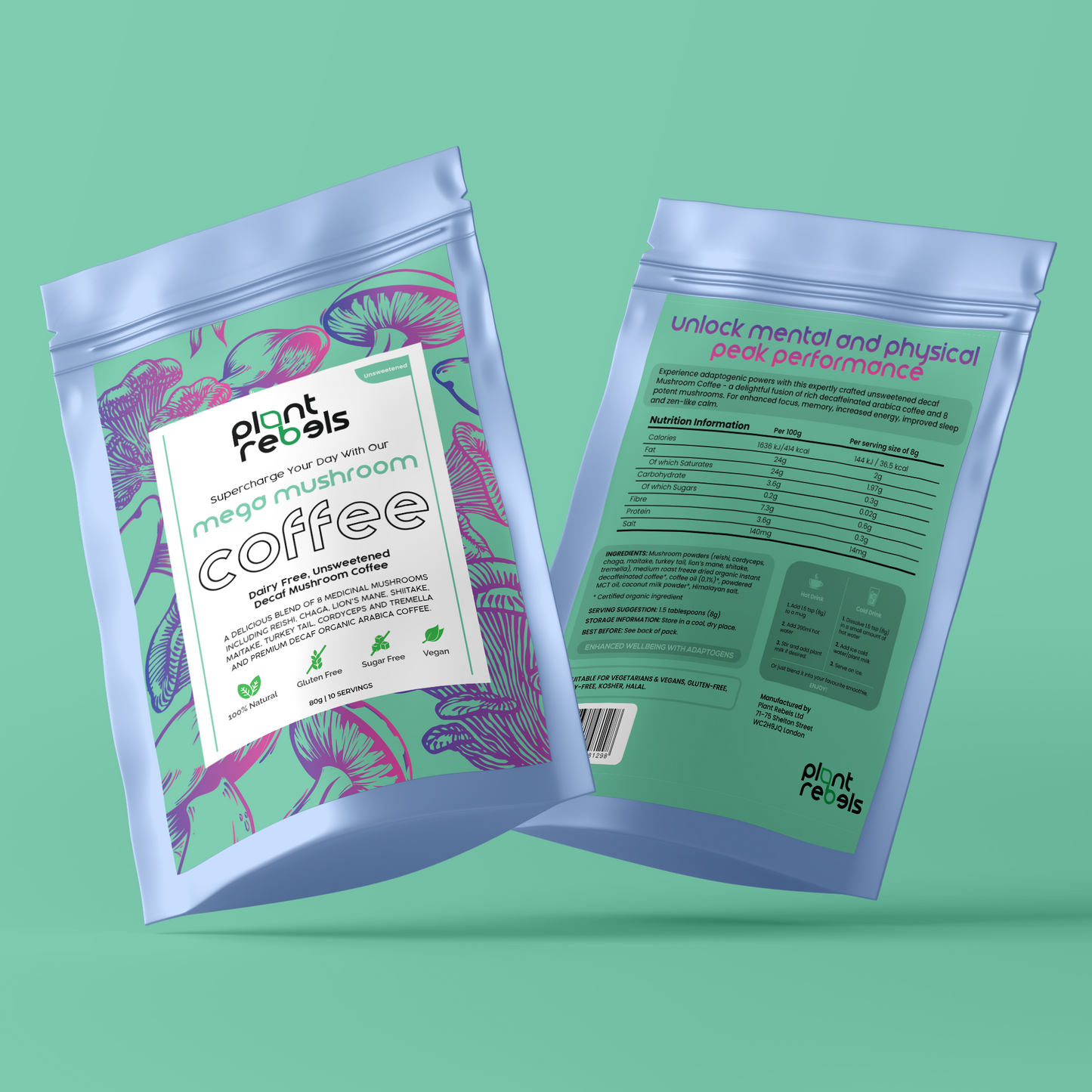 Mega Mushroom Decaf Coffee for Energy & Focus