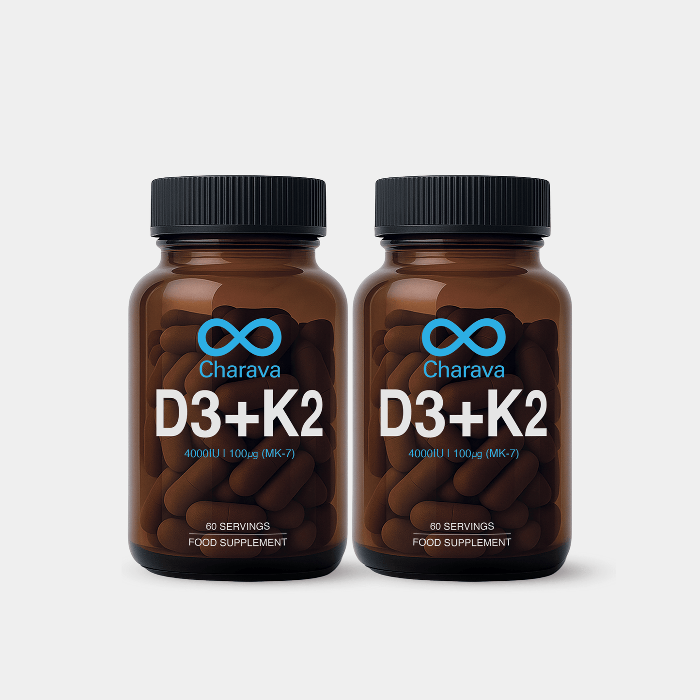Charava Vitamin D3 (4000IU) + K2 (MK-7)